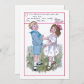 甘いヴィンテージバレンタインチルドレン シーズンカード (正面/裏面)