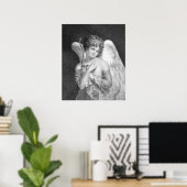 甘いヴィンテージビクトリアンキューピッドロマンチック ポスター (ホームオフィス)