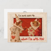 甘いヴィンテージピエロCC0658バレンタイン葉書 シーズンポストカード (正面/裏面)