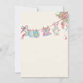 甘いヴィンテージベビーシャワー招待状 招待状 (裏面)