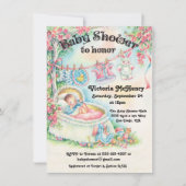 甘いヴィンテージベビーシャワー招待状 招待状 (正面)