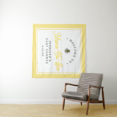 甘いヴィンテージママとビーの赤ちゃんシャワー歓迎サイン タペストリー (インサイチュ(横))