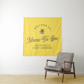 甘いヴィンテージママとビーの赤ちゃんシャワー歓迎サイン タペストリー (インサイチュ)