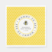 甘いヴィンテージママとビーの赤ちゃんシャワー スタンダードランチョンナプキン (正面)