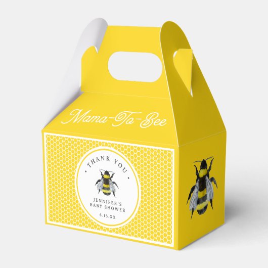 甘いヴィンテージママとビーの赤ちゃんシャワー フェイバーボックス (裏面サイド)