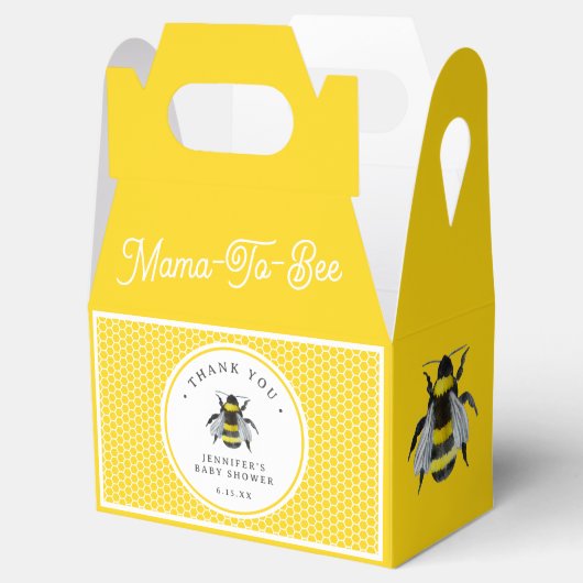 甘いヴィンテージママとビーの赤ちゃんシャワー フェイバーボックス (オープン)