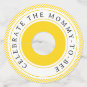 甘いヴィンテージママとビーの赤ちゃんシャワー ワイングラスタグ (正面)