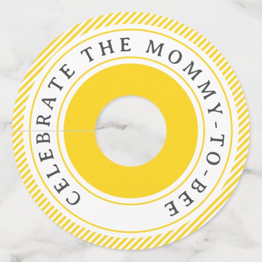 甘いヴィンテージママとビーの赤ちゃんシャワー ワイングラスタグ (正面)