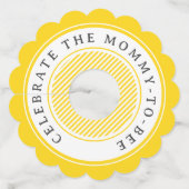 甘いヴィンテージママとビーの赤ちゃんシャワー ワイングラスタグ (正面)