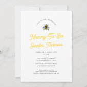 甘いヴィンテージママとビーの赤ちゃんシャワー 招待状 (正面)