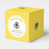 甘いヴィンテージママとビー黄色の赤ちゃんシャワー フェイバーボックス (正面サイド)