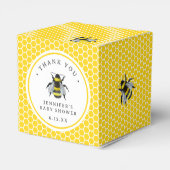 甘いヴィンテージママとビー黄色の赤ちゃんシャワー フェイバーボックス (裏面サイド)