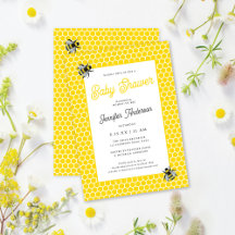 甘いヴィンテージママとビー黄色の赤ちゃんシャワー