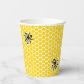 甘いヴィンテージママとビー黄色の赤ちゃんシャワー 紙コップ (裏面)