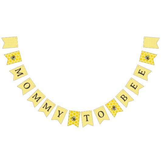 甘いヴィンテージママへビーイエローベイビーシャワー バンティングフラッグ (全)