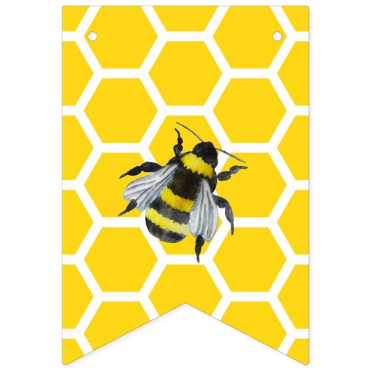 甘いヴィンテージマママビーイエローベイビーシャワー バンティングフラッグ (第2の旗)