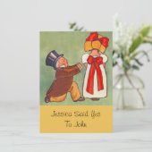 甘いヴィンテージ婚約発表招待状 招待状 (スタンド正面)