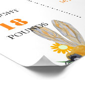 甘い一つになるベビー1st誕生日マイルストーンのサイン ポスター (角)