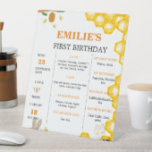 甘い一つになるベビー1st誕生日マイルストーンのサイン 台座サイン (インサイチュ)