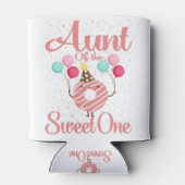 甘い一家族の叔母のマッチング1歳の誕生日 缶クーラー (裏面)