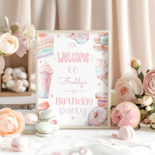 甘い一誕生日パーティーアイスクリーム菓子 ポスター