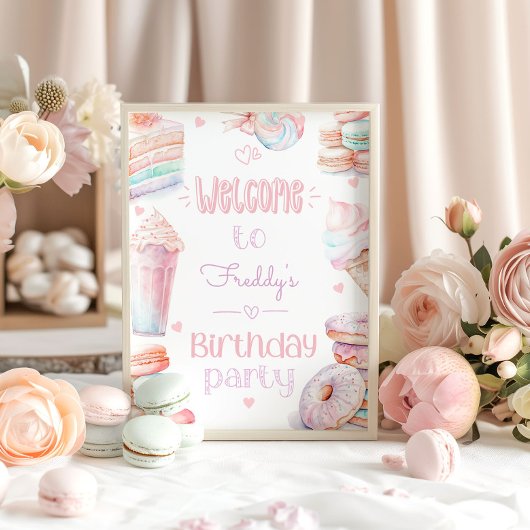 甘い一誕生日パーティーアイスクリーム菓子 ポスター