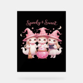 甘い不気味かわいい魔女猫Tシャツ アクリルサイン (正面)