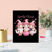 甘い不気味かわいい魔女猫Tシャツ アクリルサイン (ウェディング)