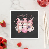 甘い不気味かわいい魔女猫Tシャツ スタンダードランチョンナプキン (インサイチュ)