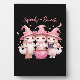 甘い不気味かわいい魔女猫Tシャツ フォトプラーク