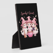 甘い不気味かわいい魔女猫Tシャツ フォトプラーク (側面)