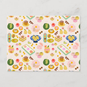 甘い中国のクッキー ポストカード