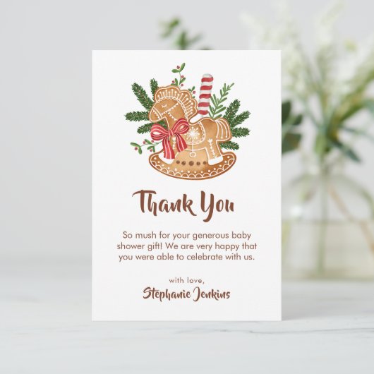 甘い人が赤ちゃんシャワーを浴びる サンキューカード (スタンド正面)