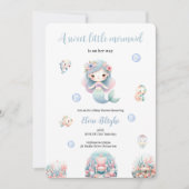 甘い人魚のバビーシャワー人魚招待状 招待状 (正面)