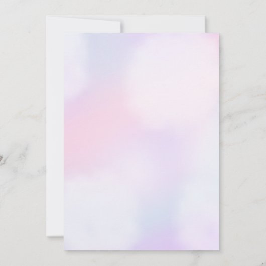 甘い人魚の女の子の赤ちゃんシャワーパーティー 招待状 (裏面)