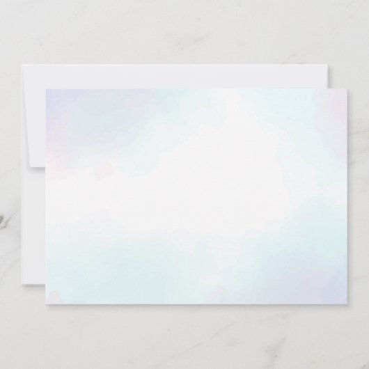 甘い人魚の赤ちゃんシャワーの写真 招待状 (裏面)