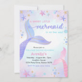 甘い人魚の赤ちゃんシャワーパーティー 招待状 (正面)