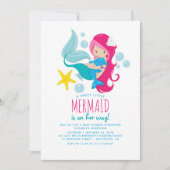 甘い人魚の赤ちゃんシャワー 招待状 (正面)