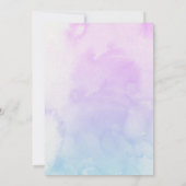 甘い人魚パステル女の子ベビーシャワー サンキューカード (裏面)