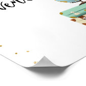 甘い冒険のサイン旅行シャワーテーブルサイン ポスター (角)