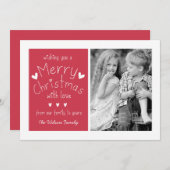 甘い写真の休日のグリーティングカード | レッド シーズンカード (正面/裏面)