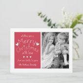 甘い写真の休日のグリーティングカード | レッド シーズンカード (スタンド正面)