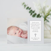 甘い写真バプテスマサンキューカード サンキューカード (スタンド正面)