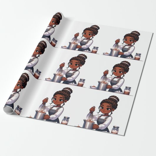 甘い冬の暖かさ – クリスマスラッピング紙 ラッピングペーパー (アンロールド)