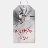 甘い冬の鳥クリスマス ギフトタグ (正面)