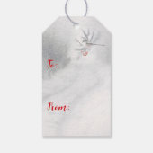 甘い冬の鳥クリスマス ギフトタグ (裏面)