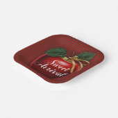 甘い到着赤りんご赤ちゃんシャワー ペーパープレート (傾斜あり)