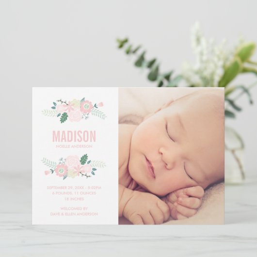 甘い到着|誕生の告知 案内状 (スタンド正面)