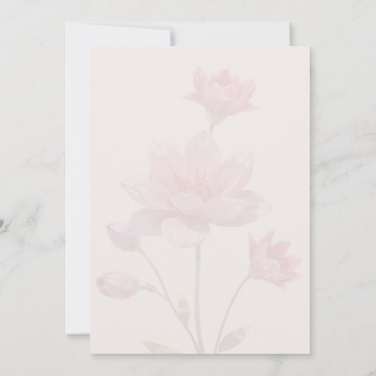 甘い動物とフローラの赤ちゃんシャワーカード 招待状 (裏面)