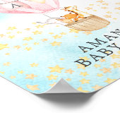 甘い動物ホットエアバルーンウェルカムシャワー ポスター (角)